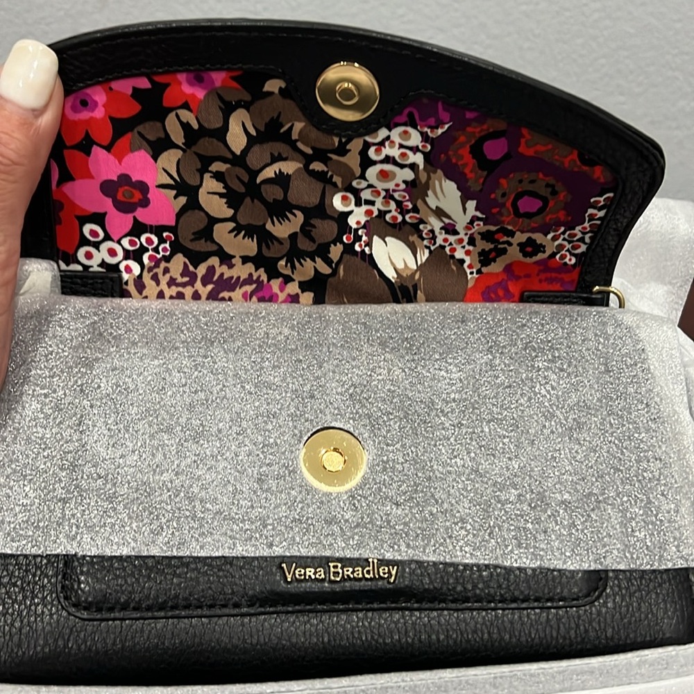 Vera Bradley Ultimate Crossbody, Black Genuine Leather - Picture 8 of 16